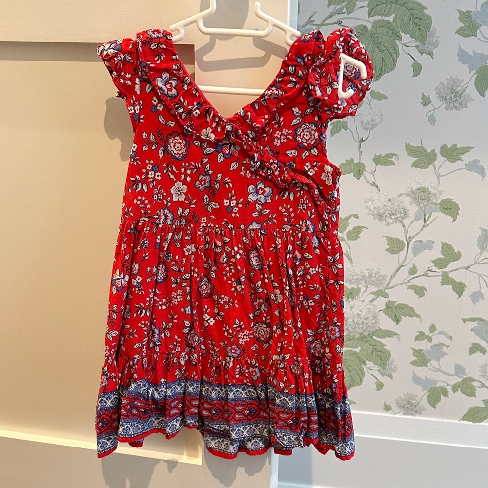 Janie and Jack Red Floral Dress